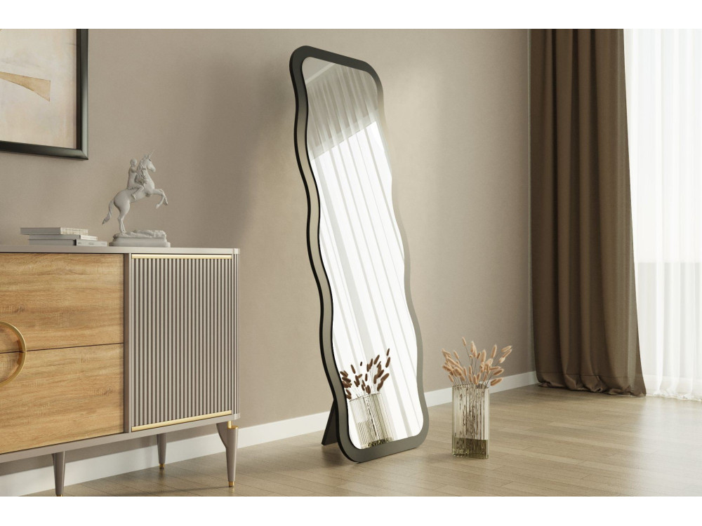 Specchio in legno "Aror" 50 x 2,2 x 160 cm - Nero