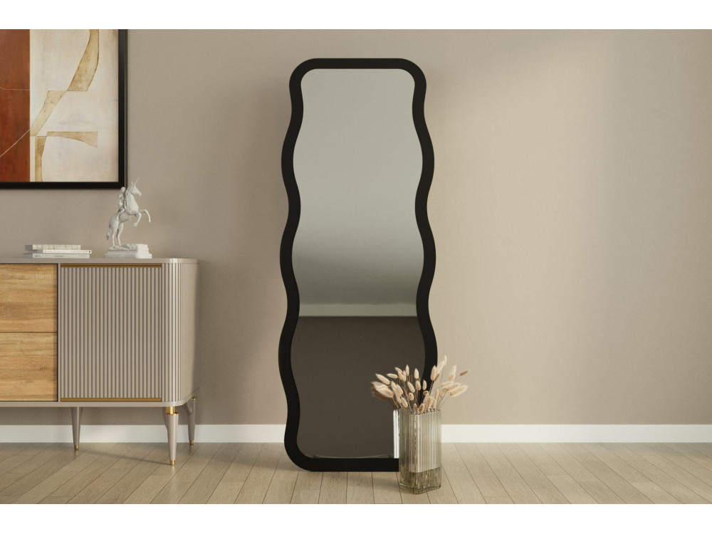 Specchio in legno "Aror" 50 x 2,2 x 160 cm - Nero