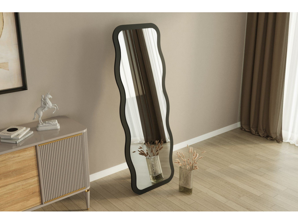 Specchio in legno "Aror" 50 x 2,2 x 160 cm - Nero