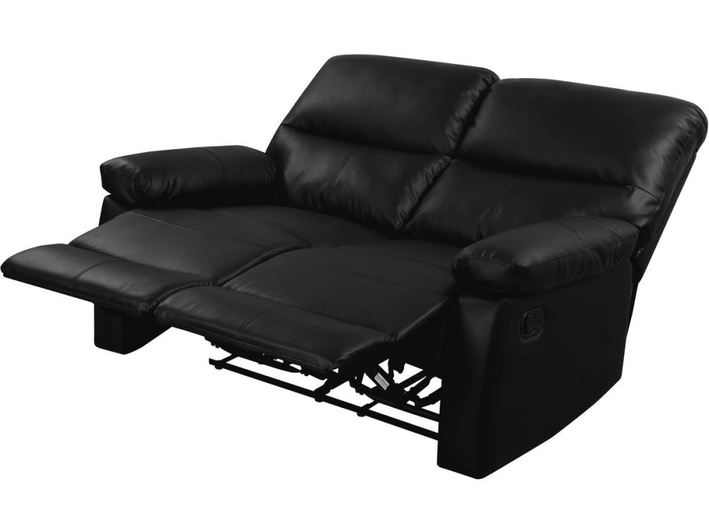 Divano "Lincoln" - 147 x 89 x 103 cm - 2 posti - Nero
