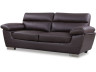Divano in pelle rigenerata / PVC "DALLAS" - 3 posti - Cioccolato.
