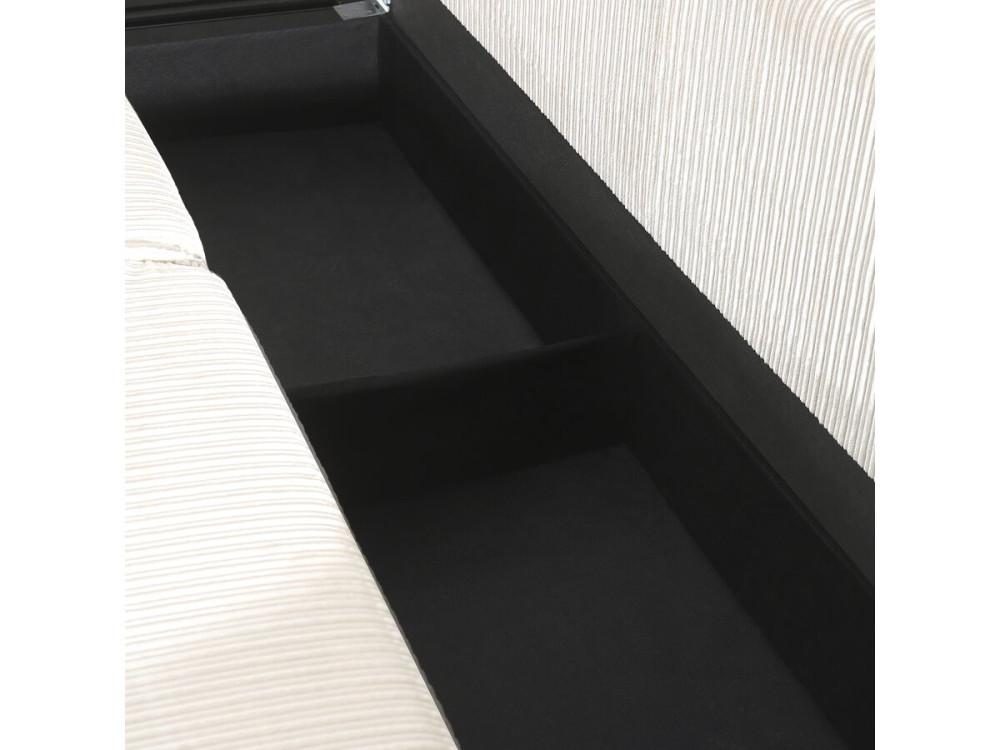 Divano letto in velluto a coste "Montaigne" - 3 posti - Beige