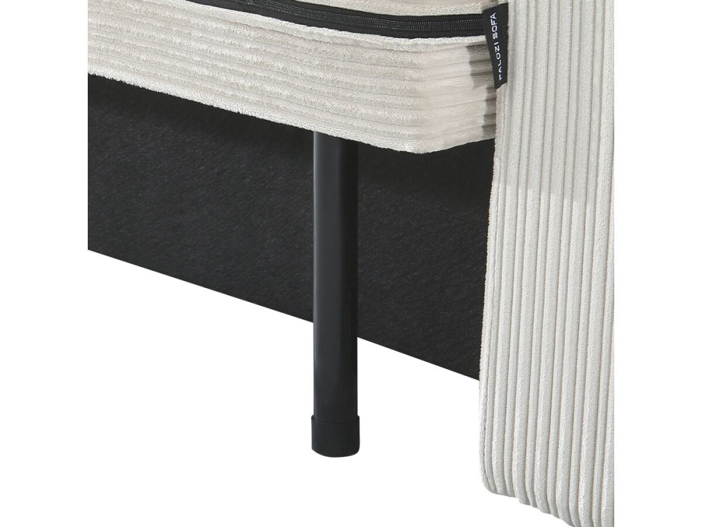 Divano letto in velluto a coste "Montaigne" - 3 posti - Beige
