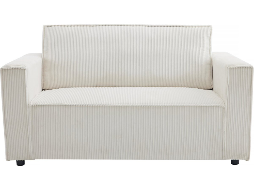 Divano letto posti in velluto a coste "Grenelle" - 2 posti - Beige