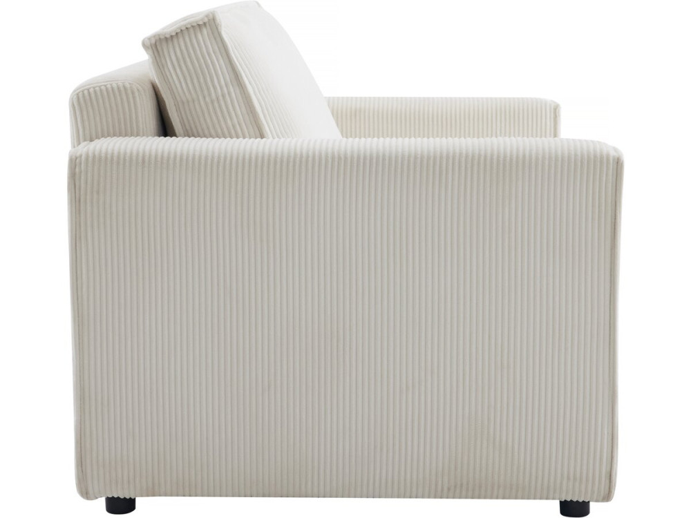 Divano letto posti in velluto a coste "Grenelle" - 2 posti - Beige