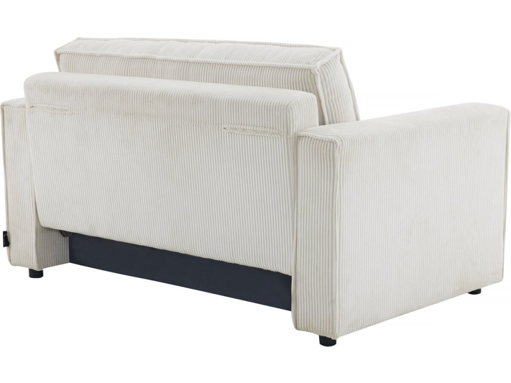 Divano letto posti in velluto a coste "Grenelle" - 2 posti - Beige