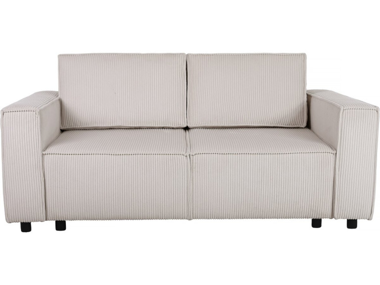 Divano letto in velluto a coste dritte “Montaigne S” - 3 posti - Beige
