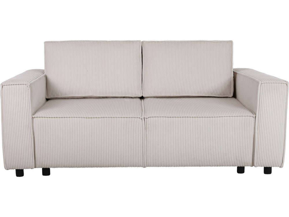 Divano letto in velluto a coste dritte “Montaigne S” - 3 posti - Beige