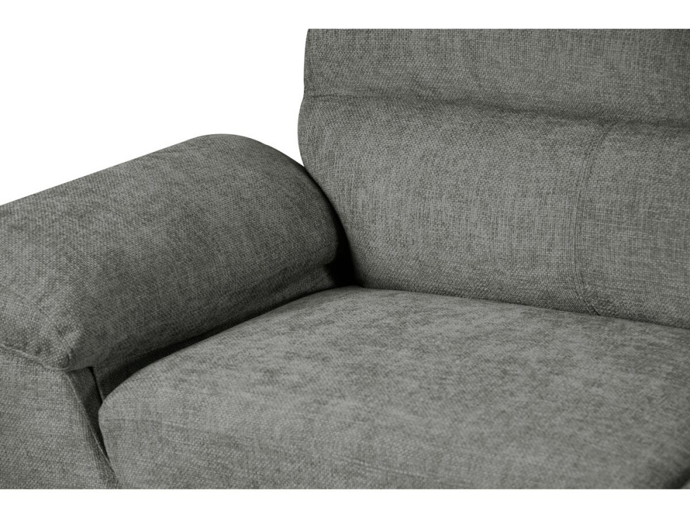Divano fisso in tessuto "Dallas" - 210 X 88 X 90 cm - 3 posti - Grigio