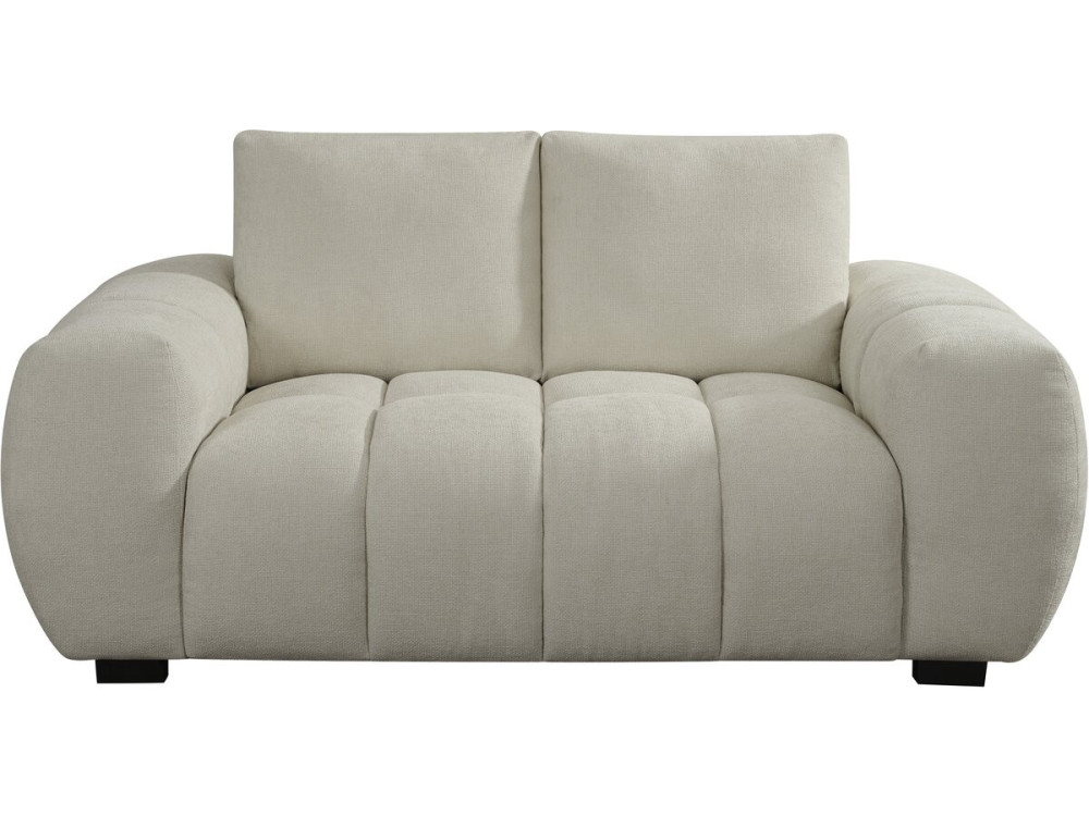 Divano in tessuto ciniglia "Cambon" - 2 posti - Beige