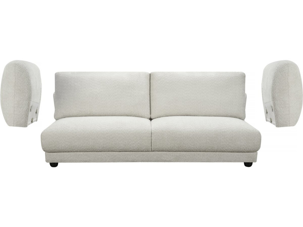 Divano dritto in tessuto ciniglia "Saint Germain S" - 3 posti - Beige