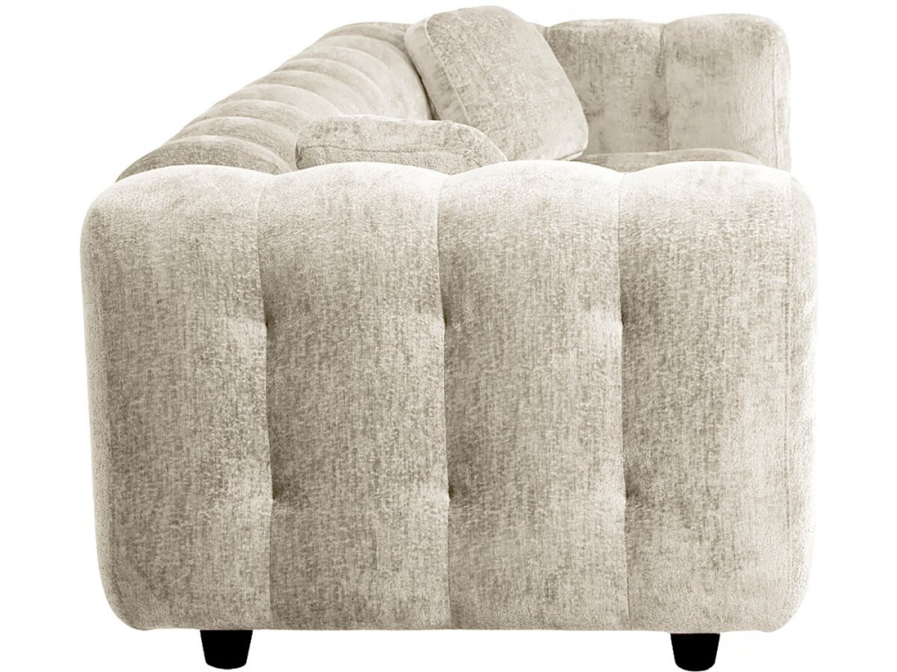 Divano dritto "Vendome" in tessuto ciniglia - 3 posti - Beige