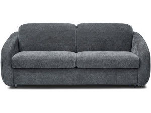 Divano trasformabile express "Laurie" in tessuto testurizzato - letto 140 cm - 3 posti - Grigio