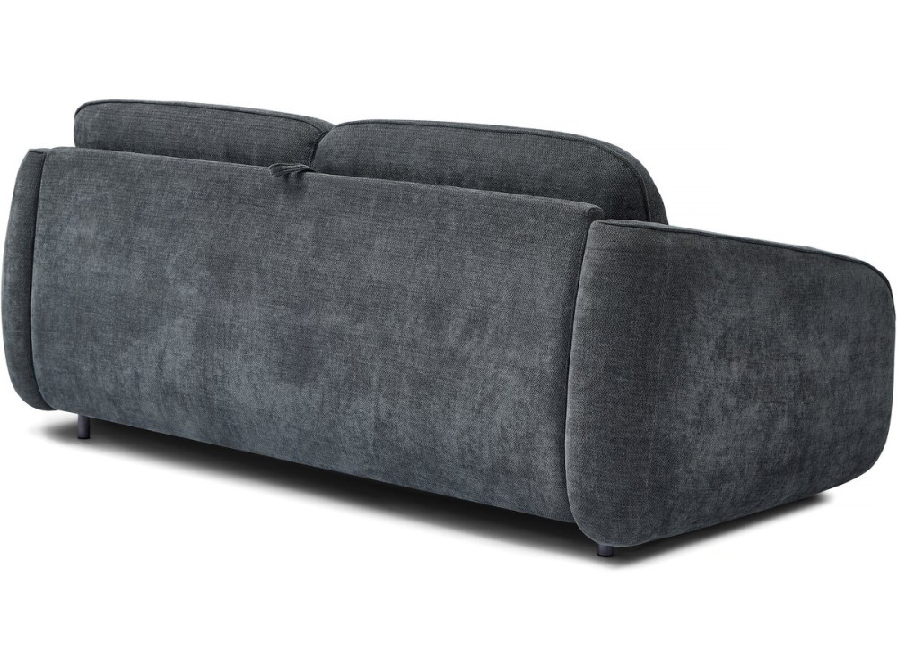 Divano trasformabile express "Laurie" in tessuto testurizzato - letto 140 cm - 3 posti - Grigio