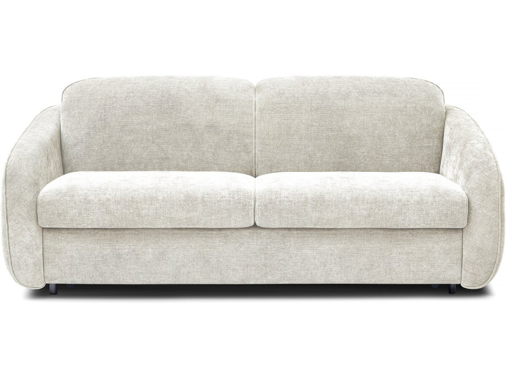 Divano trasformabile express "Laurie" in tessuto testurizzato - letto 140 cm - 3 posti - Beige