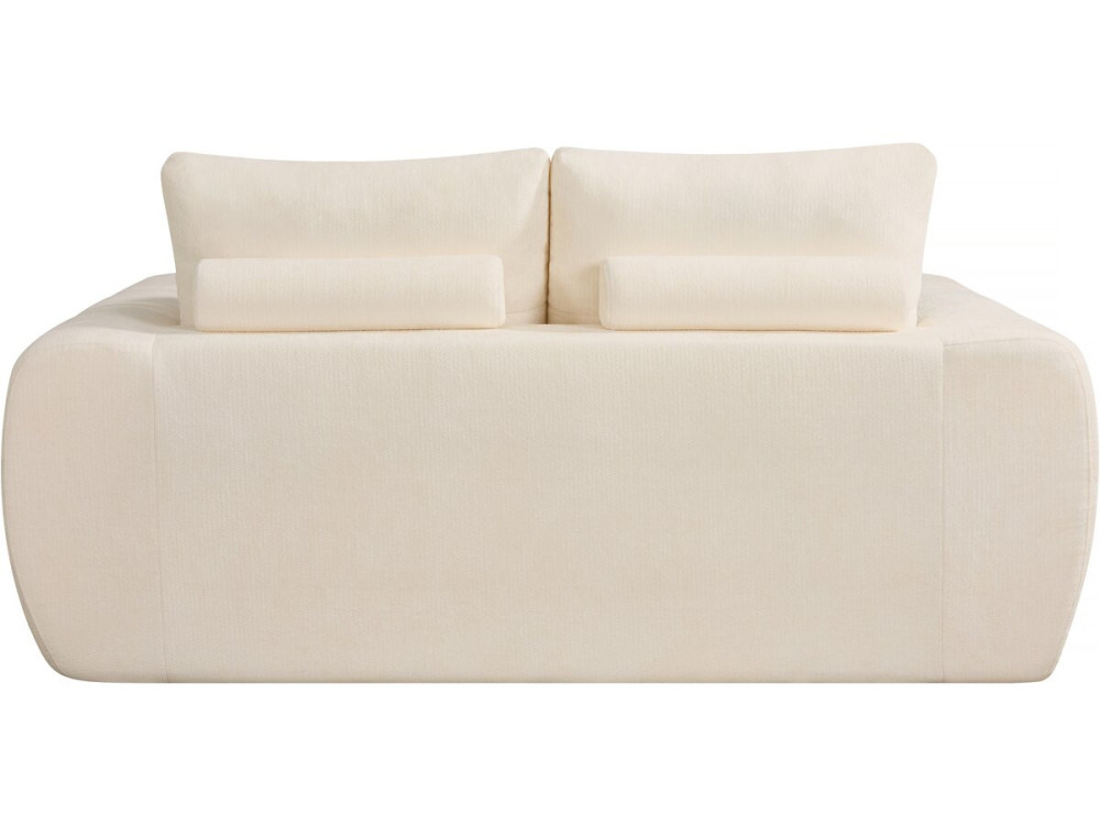 Divano diritto "Léonie" in tessuto a bolle - 2 posti - Beige