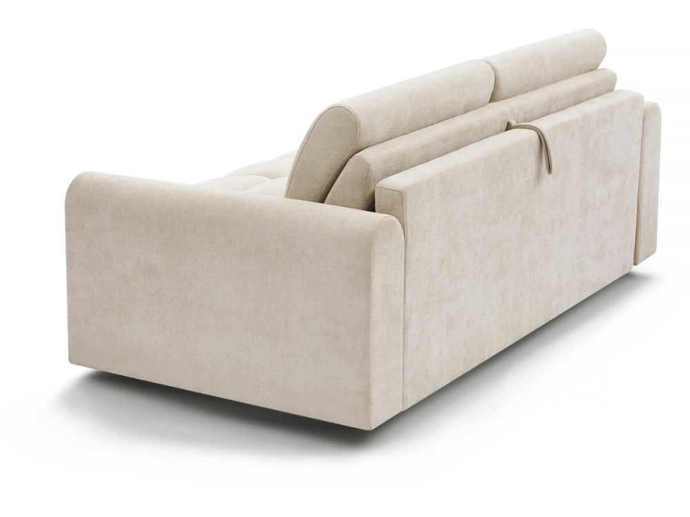 Divano letto trasformabile espresso "Isadora" - Materasso 18 cm - Lenzuolo 140 cm - 3 posti - Beige
