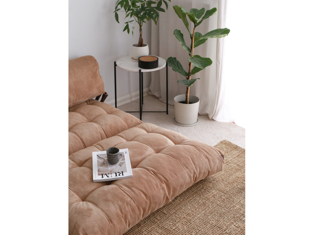 Divano letto in tessuto "Fold" a 2 posti - 120 x 75 x 79 cm - Marrone