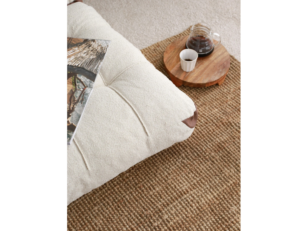Divano letto a 2 posti in tessuto "Fold" - 120 x 75 x 79 cm - Crema