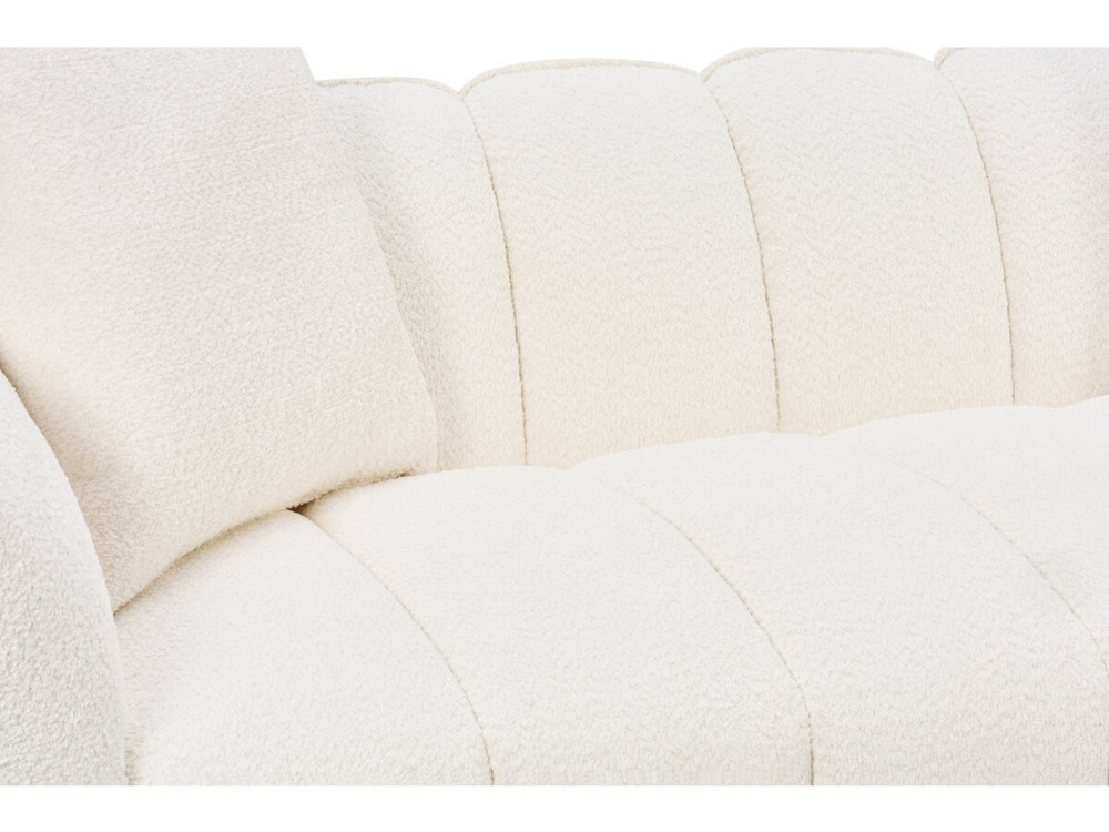 Divano lineare in tessuto stile "Balzac" - 3 posti - Colore crema