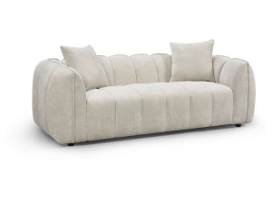 Divano lineare in tessuto stile "Balzac" - 3 posti - Beige