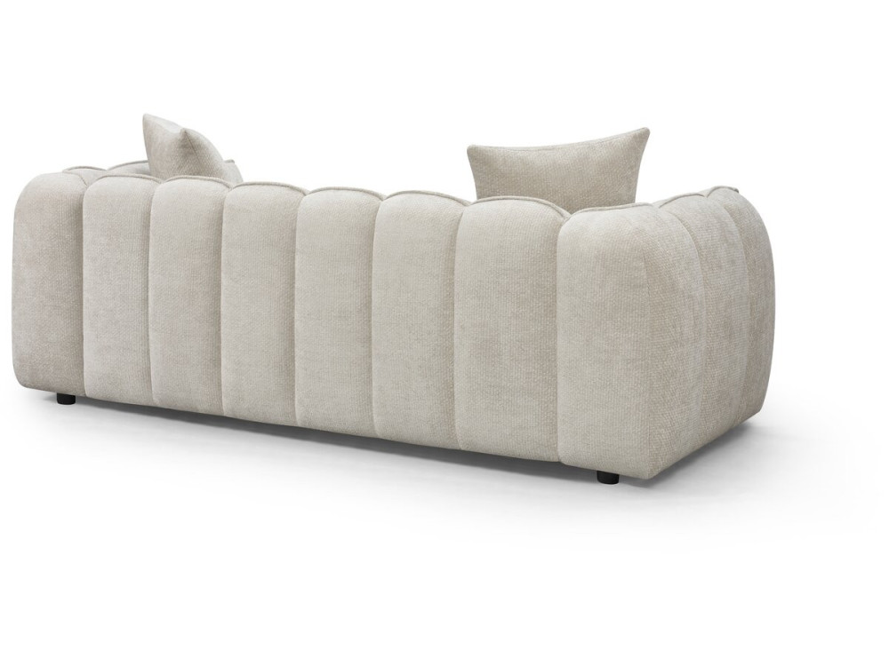 Divano lineare in tessuto stile "Balzac" - 3 posti - Beige