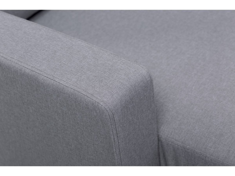 Divano angolare reversibile in tessuto "Gabby" - 3 posti - Grigio chiaro
