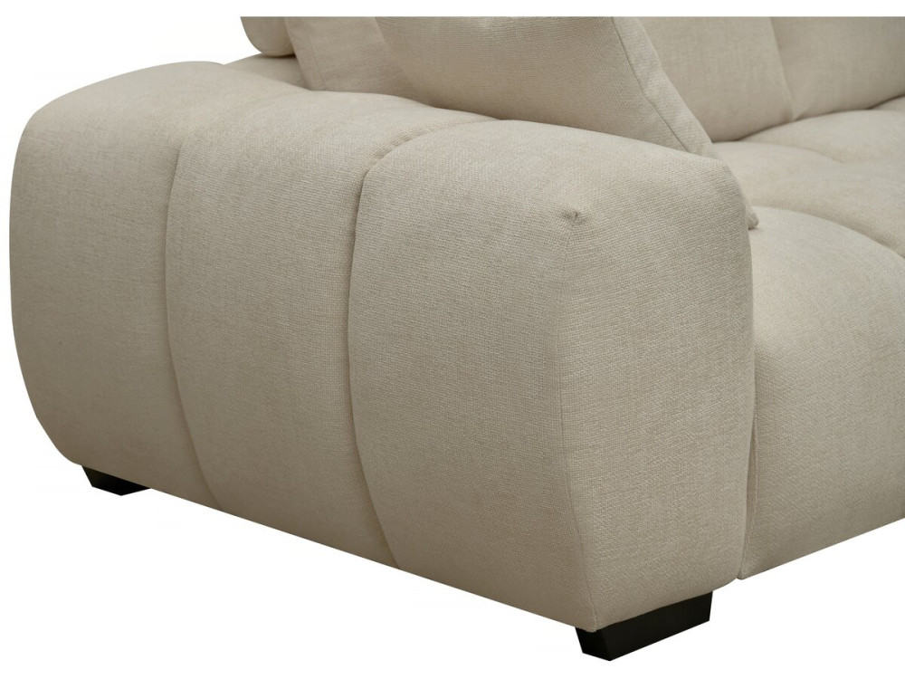 Divano angolare in tessuto “Monceau” - 3 posti - Beige