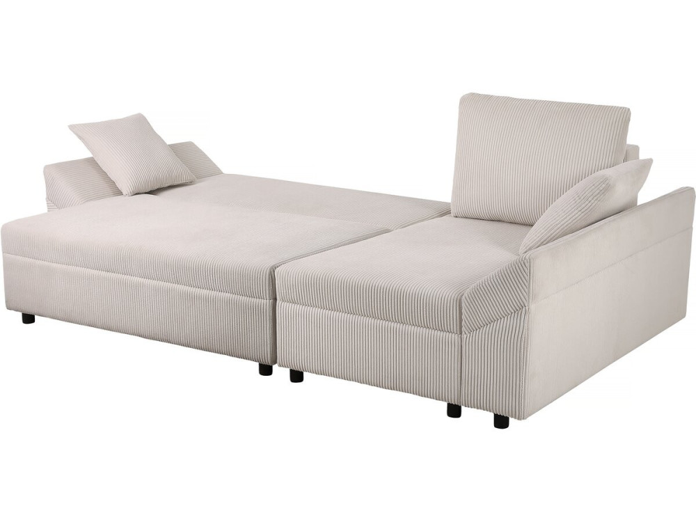 Divano angolare “Vaugirard II” in velluto a coste - 3 posti - Beige