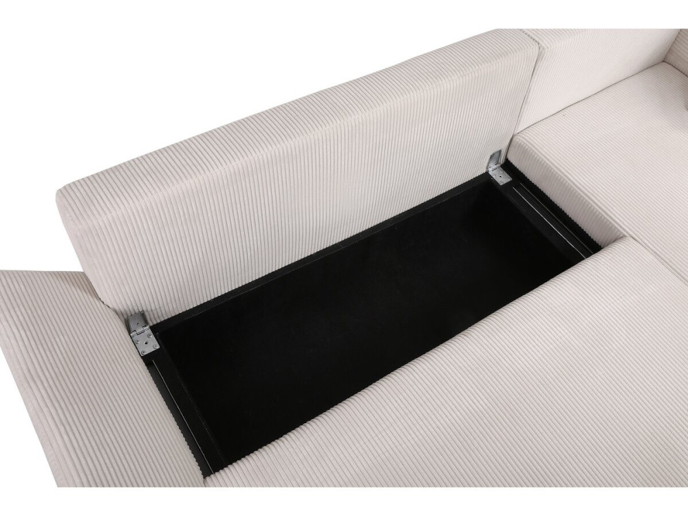 Divano angolare “Vaugirard II” in velluto a coste - 3 posti - Beige
