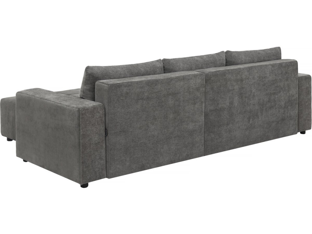 Divano angolare in tessuto reversibile/convertibile - "George" - 4 posti - Grigio