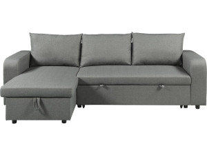 Divano angolare reversibile/convertibile in tessuto "Victor" - 3 posti - Grigio