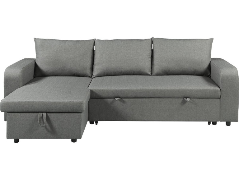 Divano angolare reversibile/convertibile in tessuto "Victor" - 3 posti - Grigio