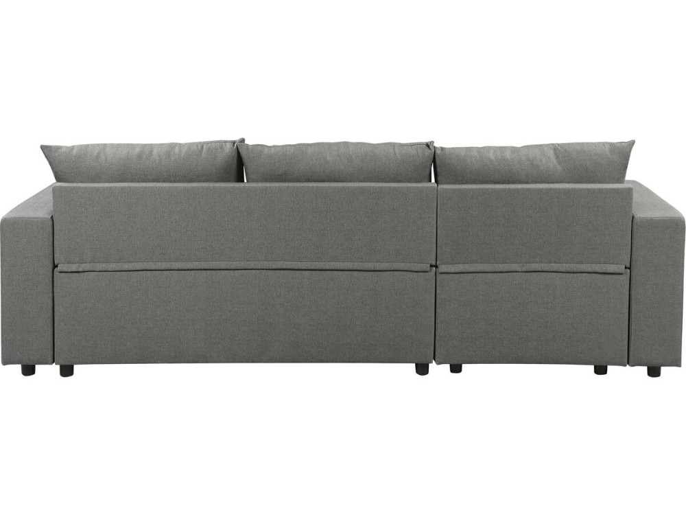 Divano angolare reversibile/convertibile in tessuto "Victor" - 3 posti - Grigio