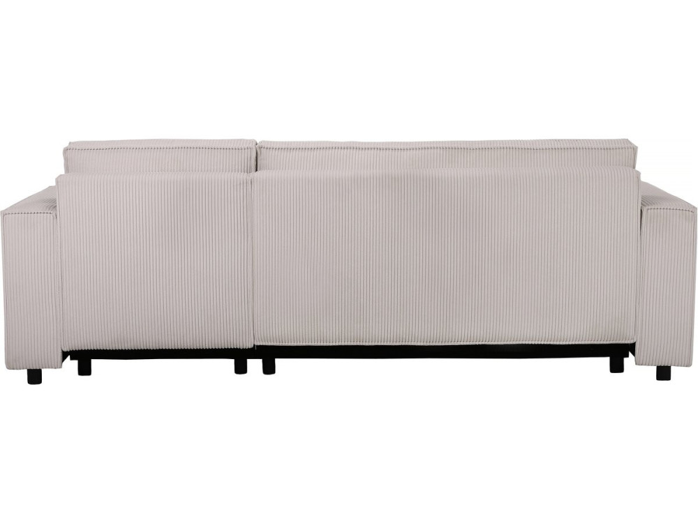Divano angolare in velluto a coste "Montaigne S" - 3 posti - Beige