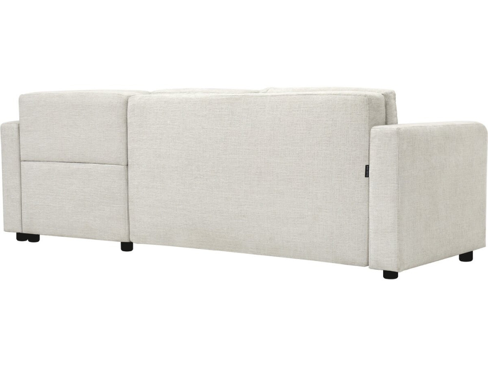 Divano angolare trasformabile/reversibile in tessuto "Charles" - 3 posti - Beige