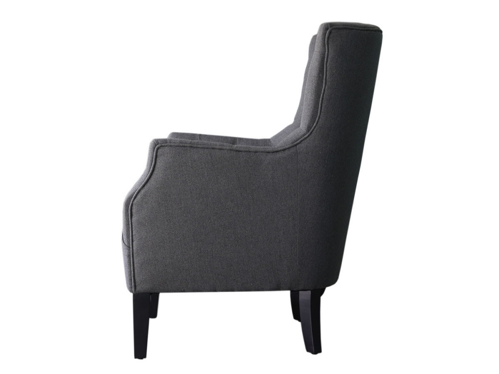 Poltrona scandinava "Duchesse" in tessuto - grigio