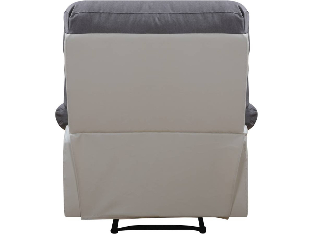 Poltrona relax "Lincoln"- Bianco/ Grigio chiaro