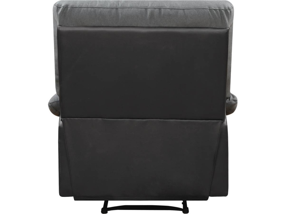 Poltrona relax "Lincoln" - Nero/Grigio scuro