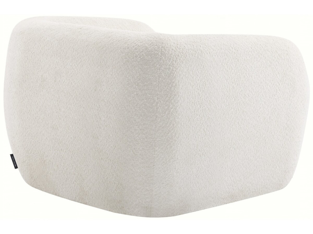Poltrona in tessuto bouclé "Washington" - Bianco