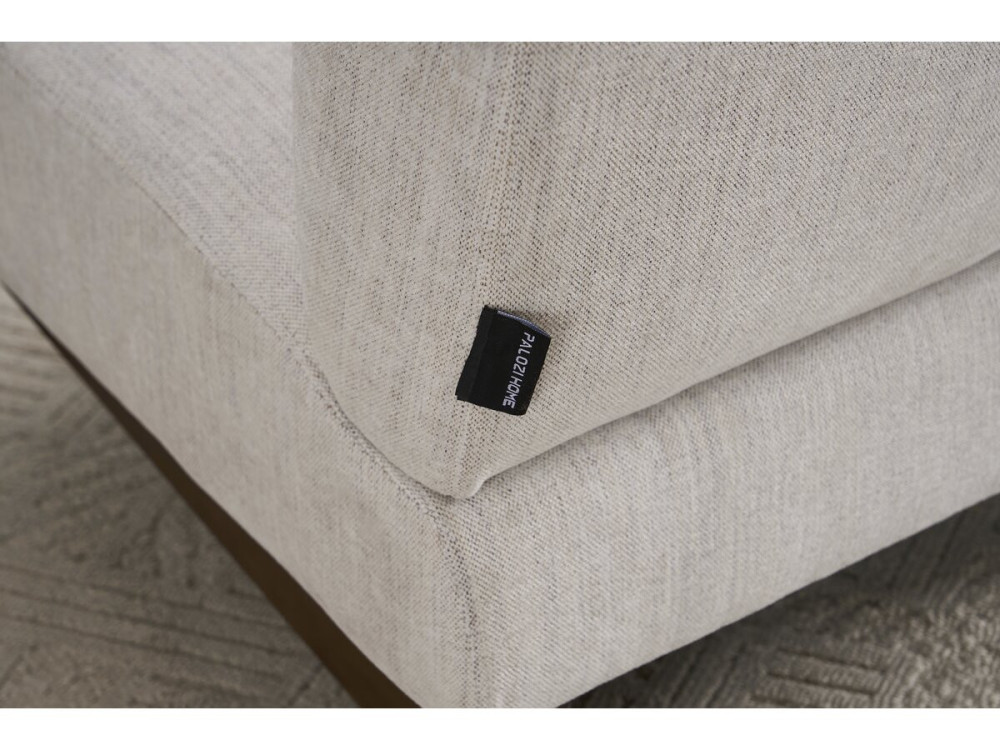 Poltrona scandinava in legno e tessuto "Lena" - Beige