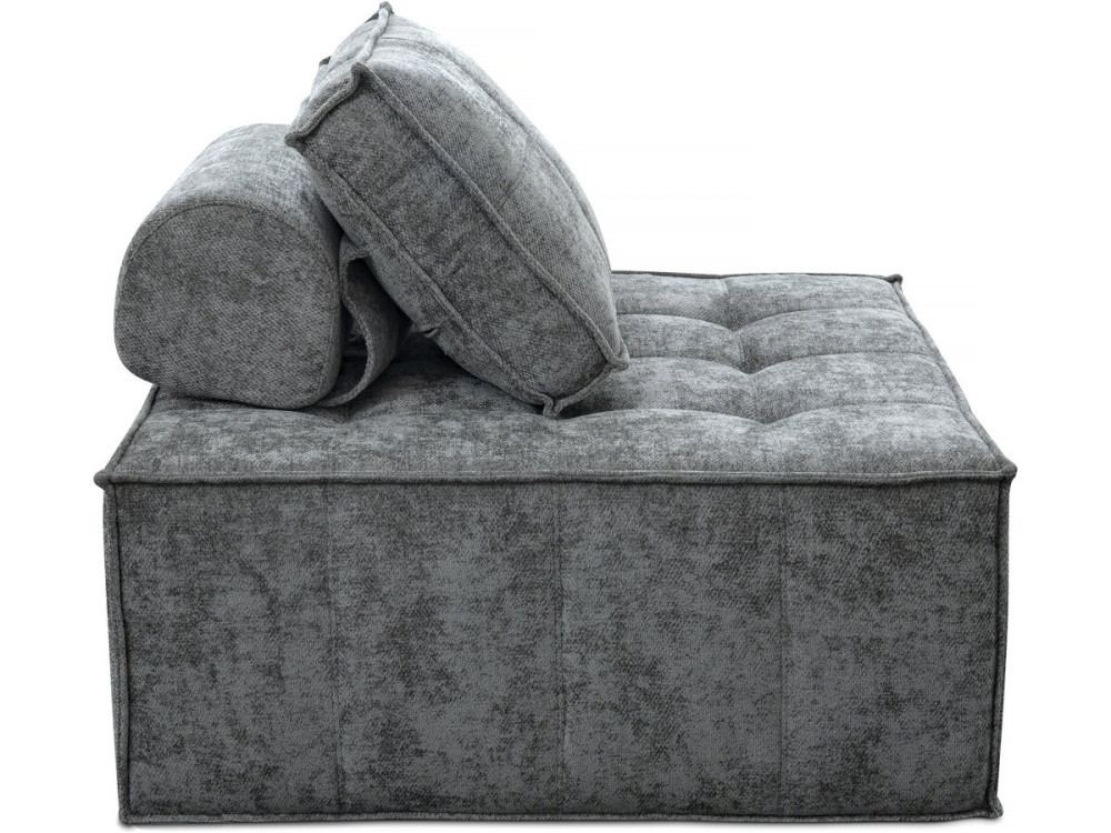 Poltrona in velluto - 96 x 100 x 89 cm - Grigio