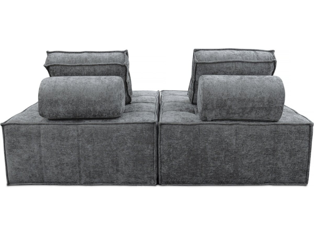 Poltrona in velluto - 96 x 100 x 89 cm - Grigio
