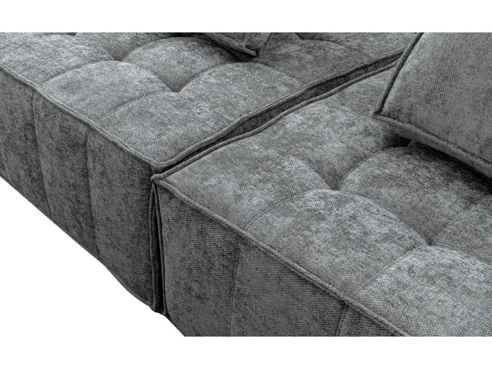 Poltrona in velluto - 96 x 100 x 89 cm - Grigio