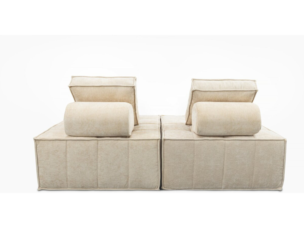 Poltrona in velluto - 96 x 100 x 89 cm - Beige
