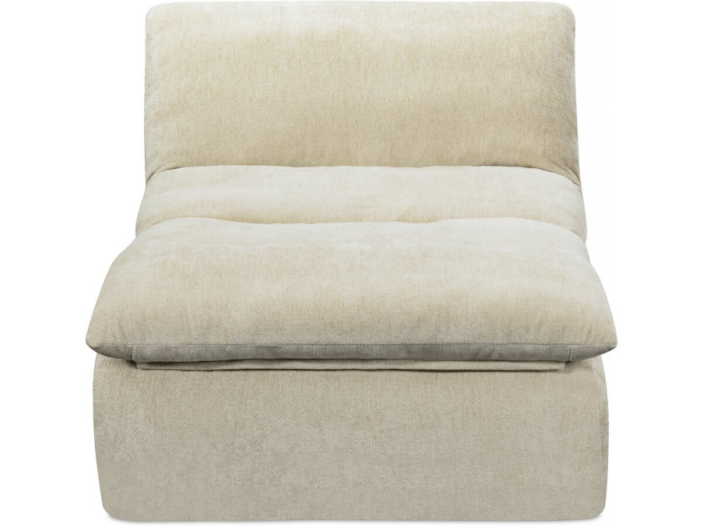 Chaise longue in tessuto testurizzato "Candela" - 81 x 96 x 75 cm - Beige