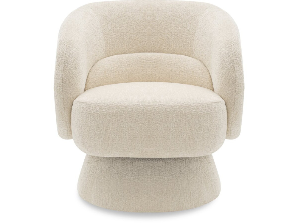 Poltrona girevole "Franklin" in spugna - 74 x 75 x 75 cm - Beige