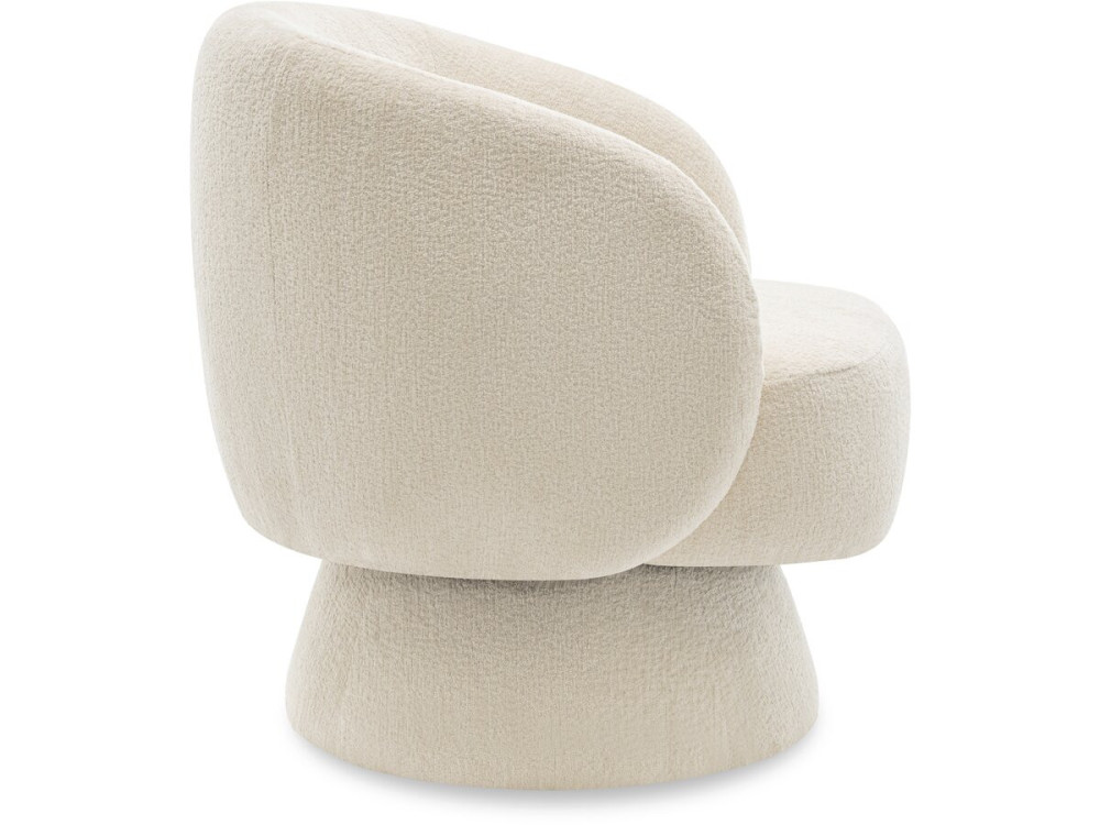 Poltrona girevole "Franklin" in spugna - 74 x 75 x 75 cm - Beige