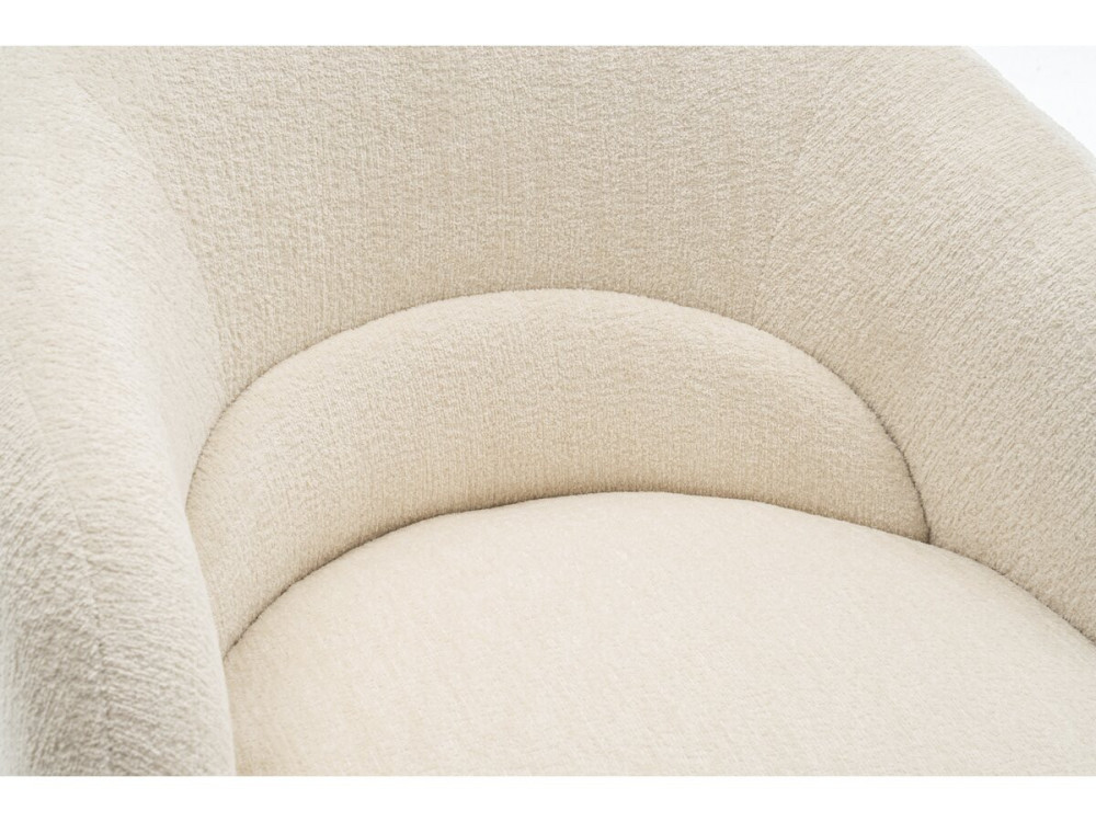 Poltrona girevole "Franklin" in spugna - 74 x 75 x 75 cm - Beige