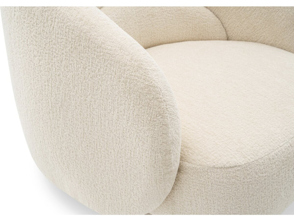Poltrona girevole "Franklin" in spugna - 74 x 75 x 75 cm - Beige